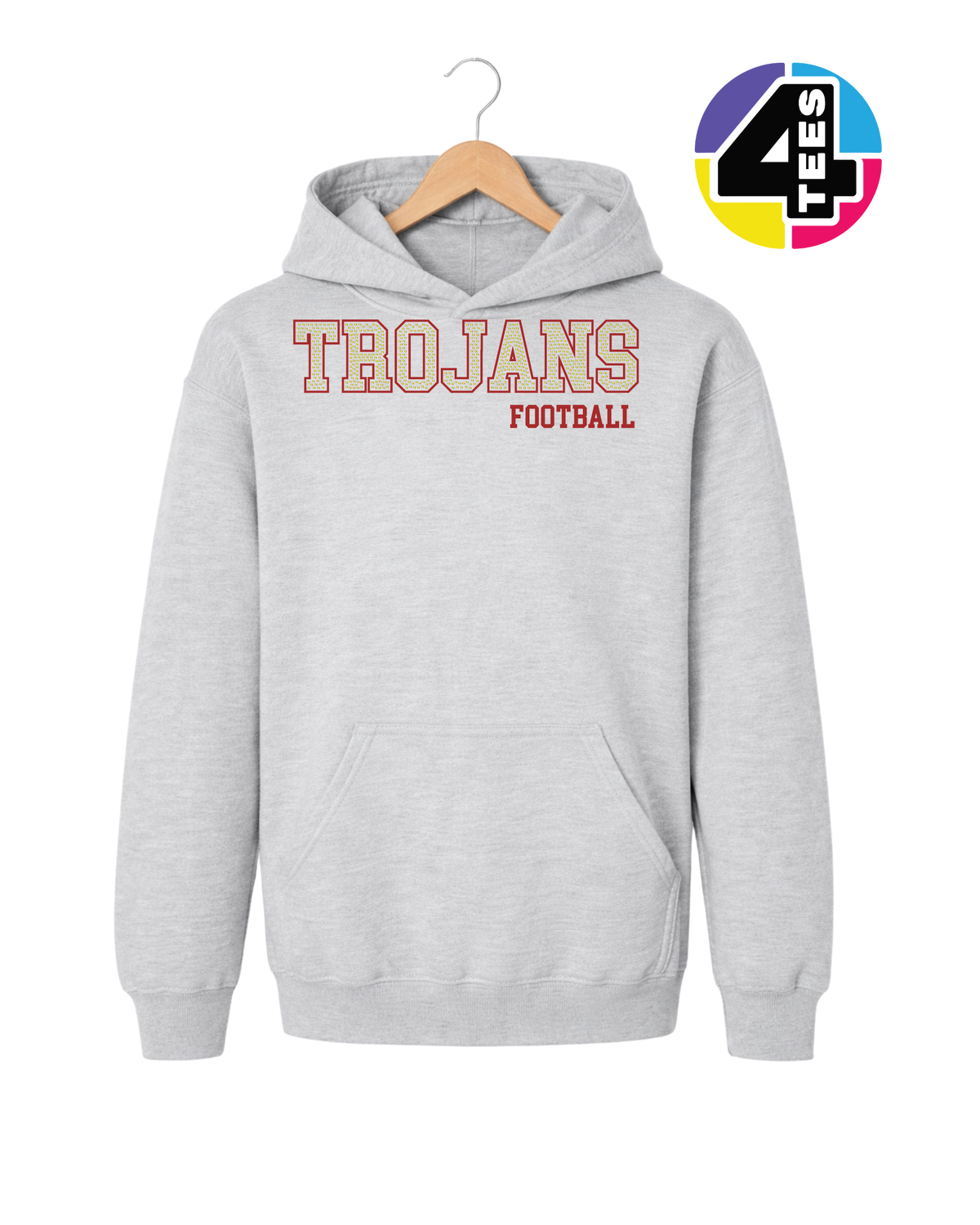 Trojans Spangle Football Youth Hoodie