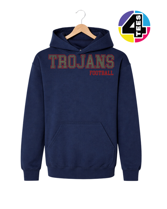 Trojans Spangle Football Youth Hoodie