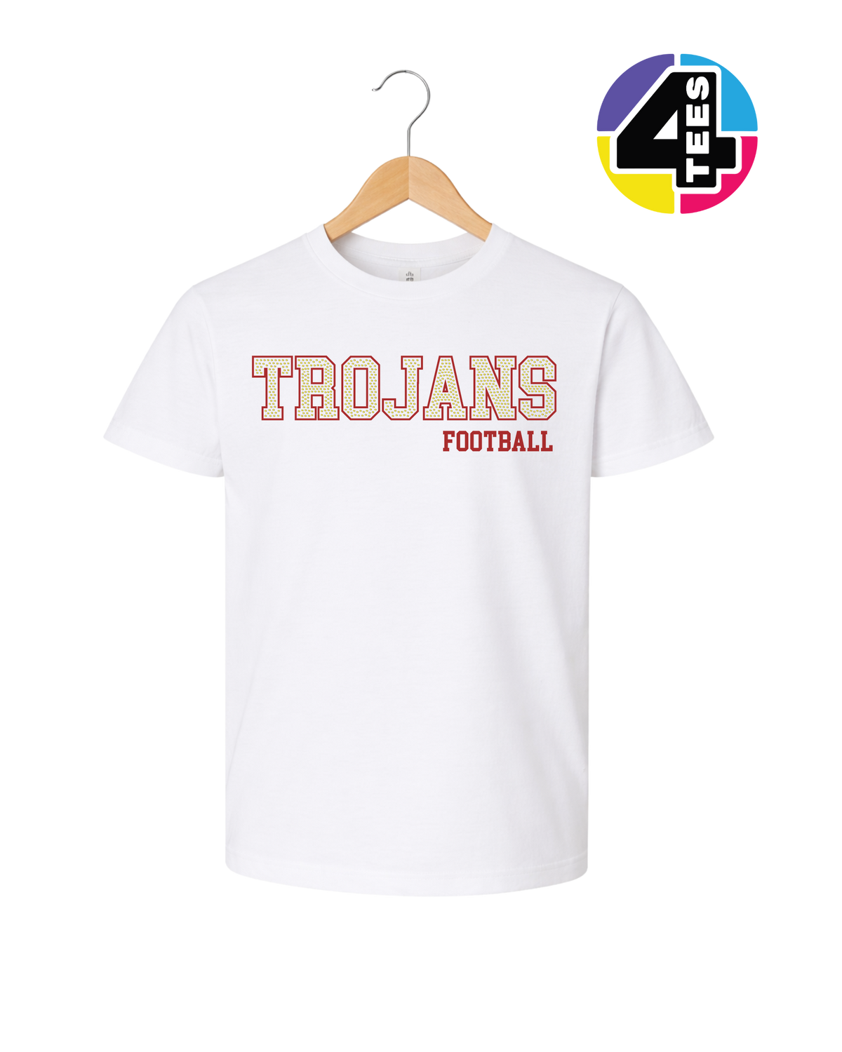 Trojans Spangle Football Youth Tee
