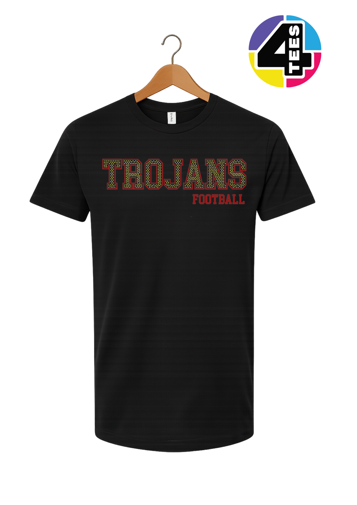 Trojans Spangle Football Tee