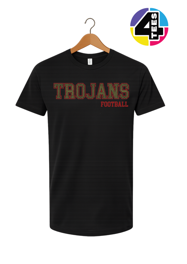 Trojans Spangle Football Tee