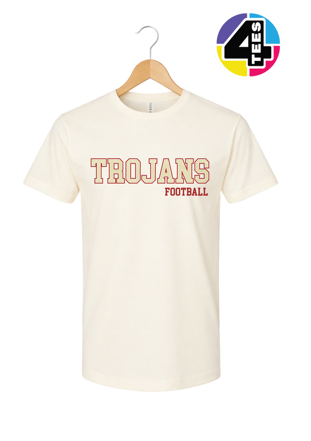 Trojans Spangle Football Tee