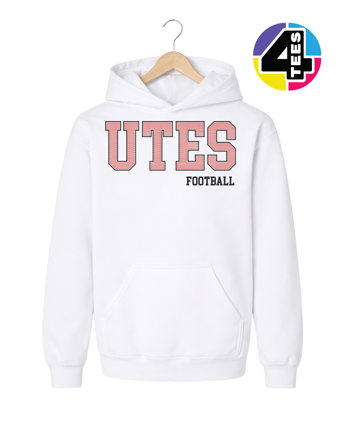 Utes Spangle Football Youth Hoodie