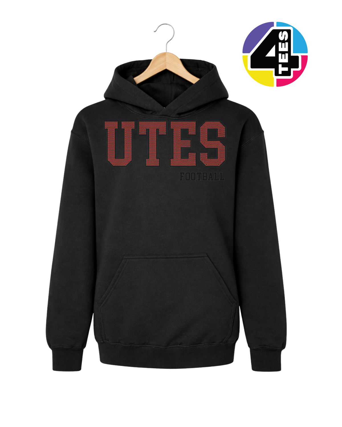 Utes Spangle Football Youth Hoodie