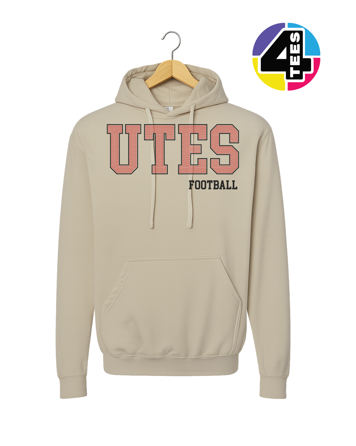 Utes Spangle Football Hoodie