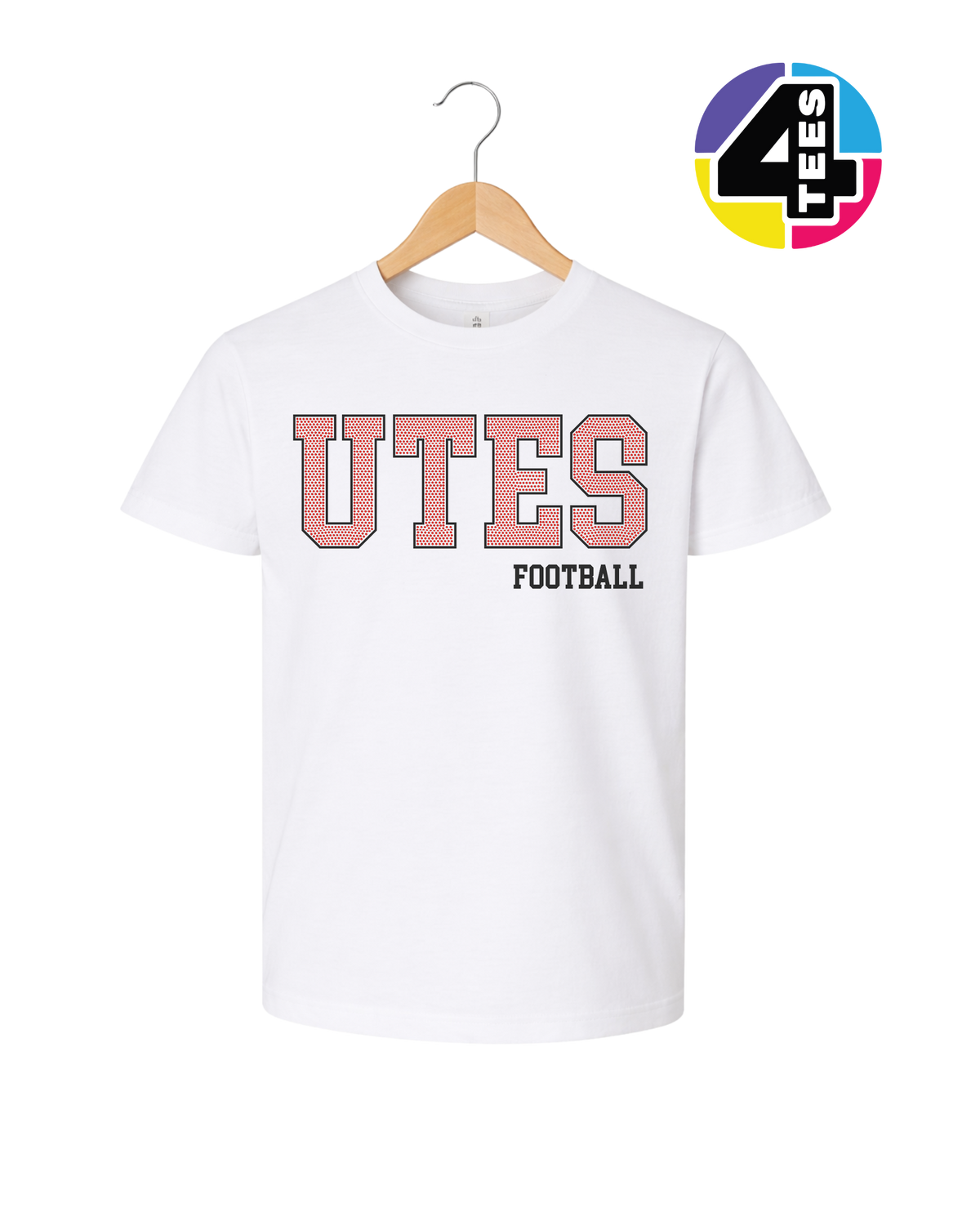 Utes Spangle Football Youth Tee