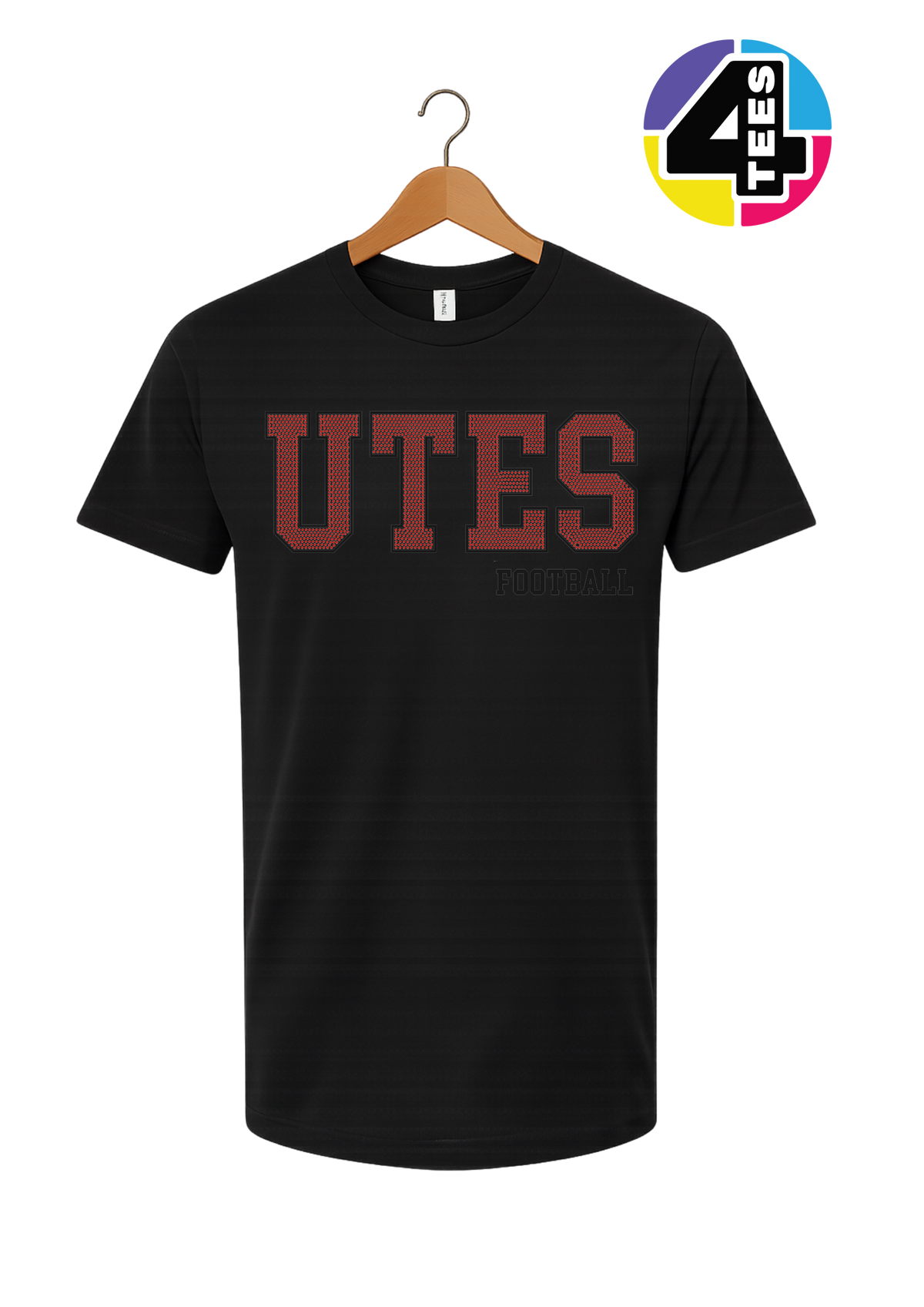 Utes Spangle Football Tee