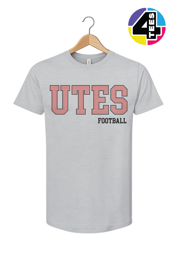 Utes Spangle Football Tee