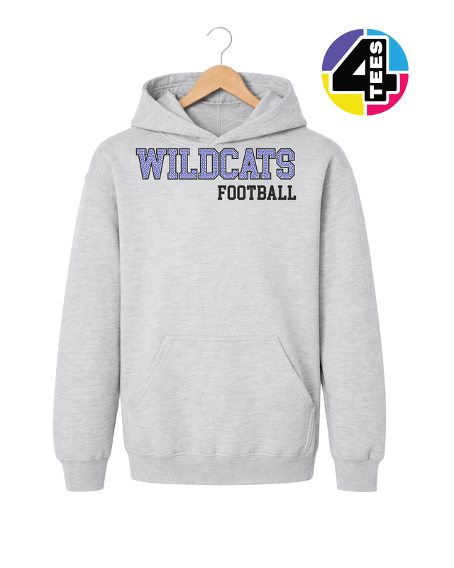 Wildcats Spangle Football Youth Hoodie