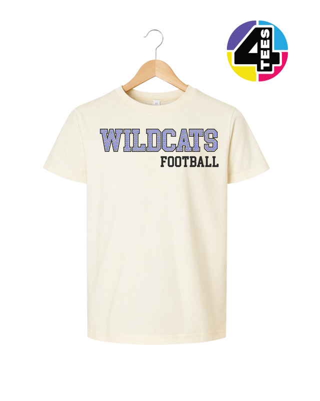 Wildcats Spangle Football Youth Tee