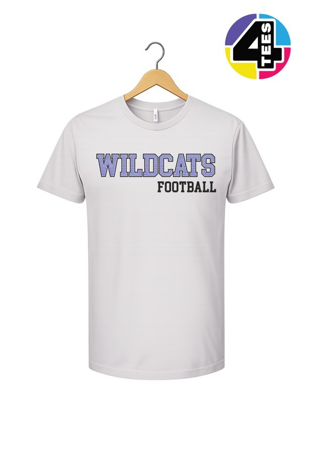 Wildcats Spangle Football Tee