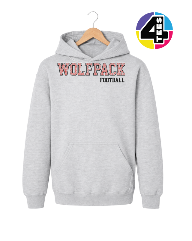Wolfpack Spangle Football Youth Hoodie