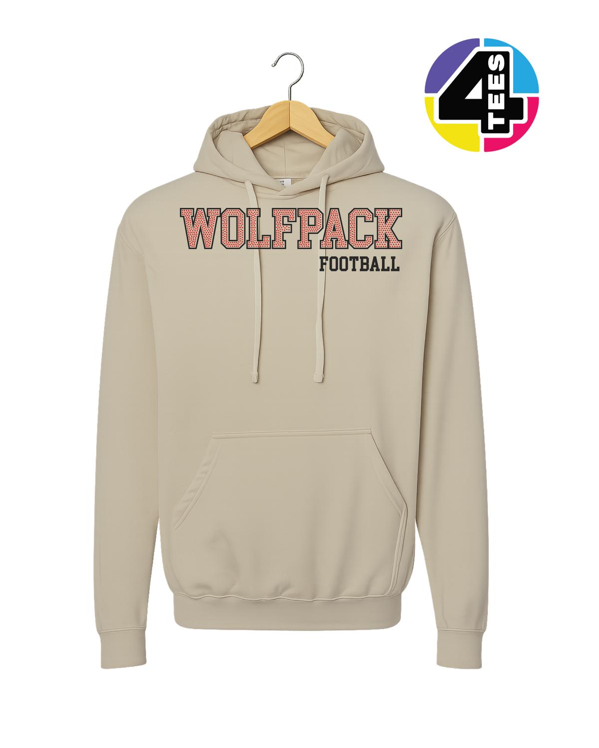 Wolfpack Spangle Football Hoodie