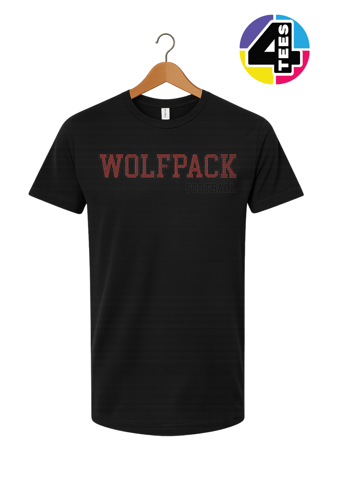 Wolfpack Spangle Football Tee