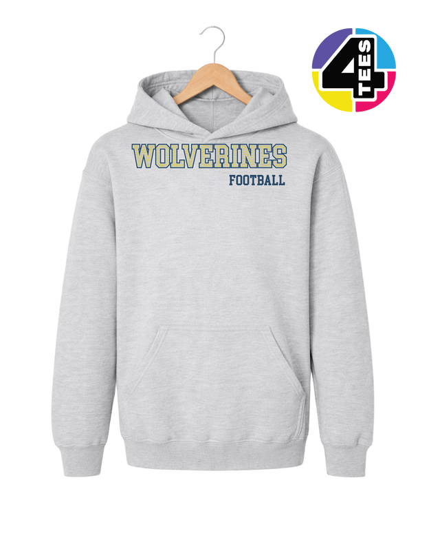 Wolverines Spangle Football Youth Hoodie