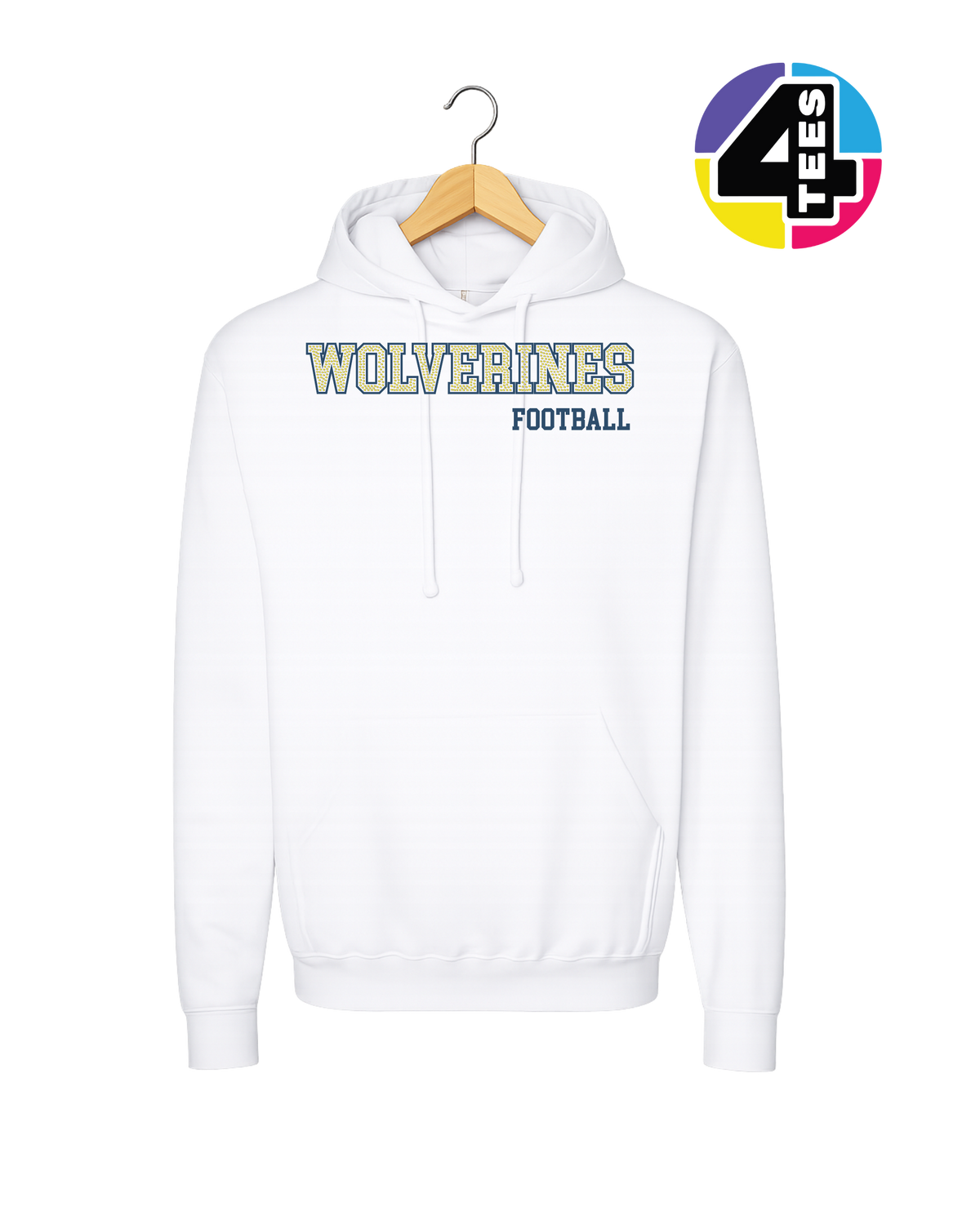 Wolverines Spangle Football Hoodie