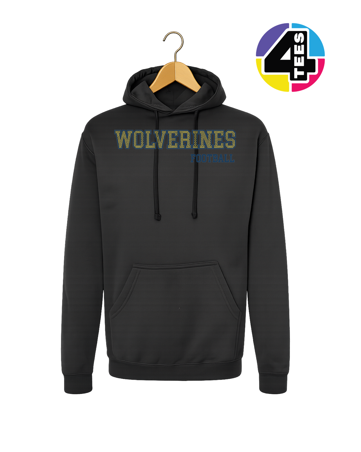 Wolverines Spangle Football Hoodie