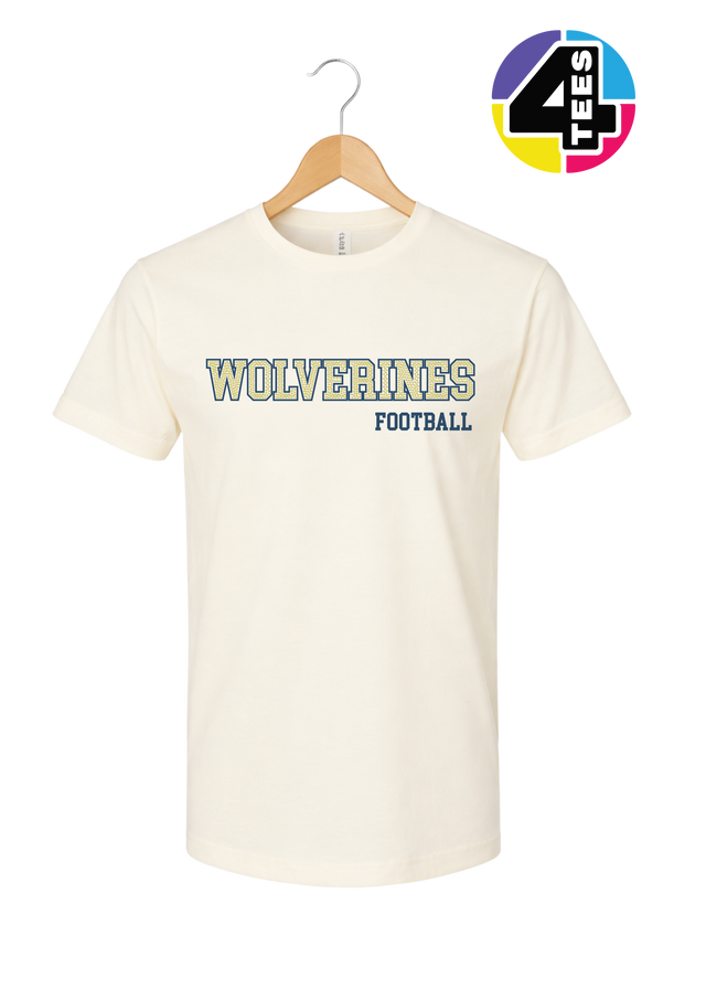 Wolverines Spangle Football Tee