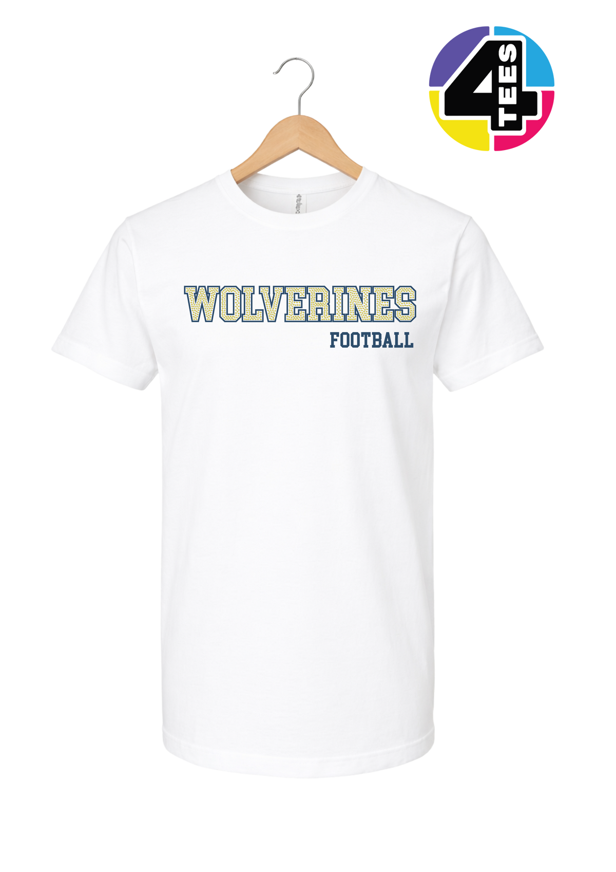 Wolverines Spangle Football Tee