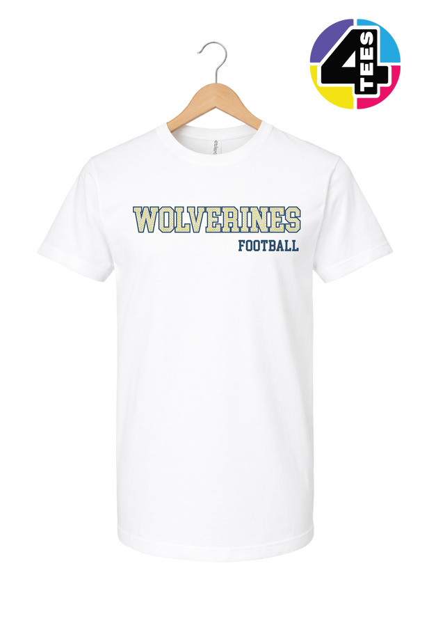 Wolverines Spangle Football Tee
