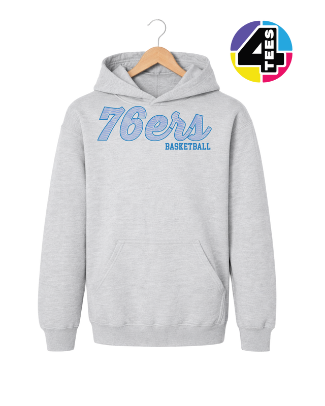 76ers Spangle Basketball Youth Hoodie