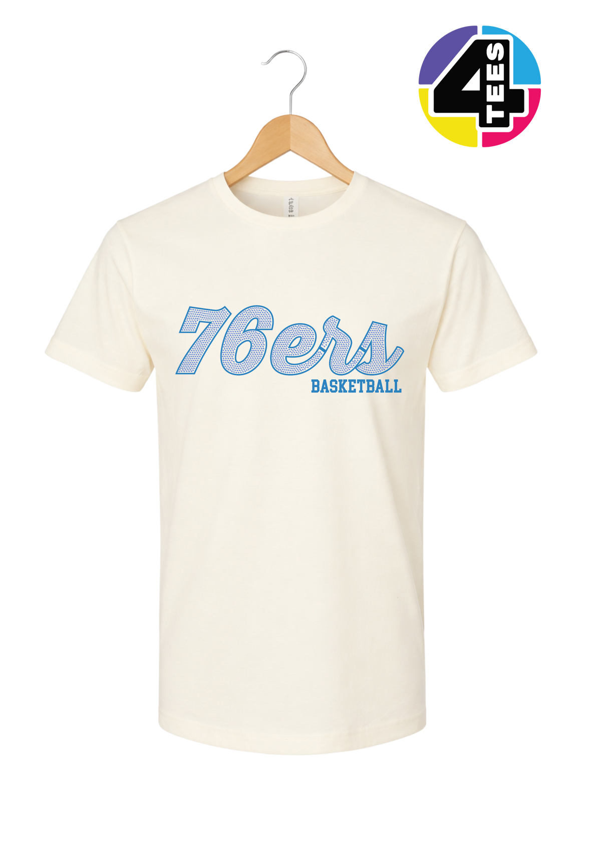 76ers Spangle Basketball Tee