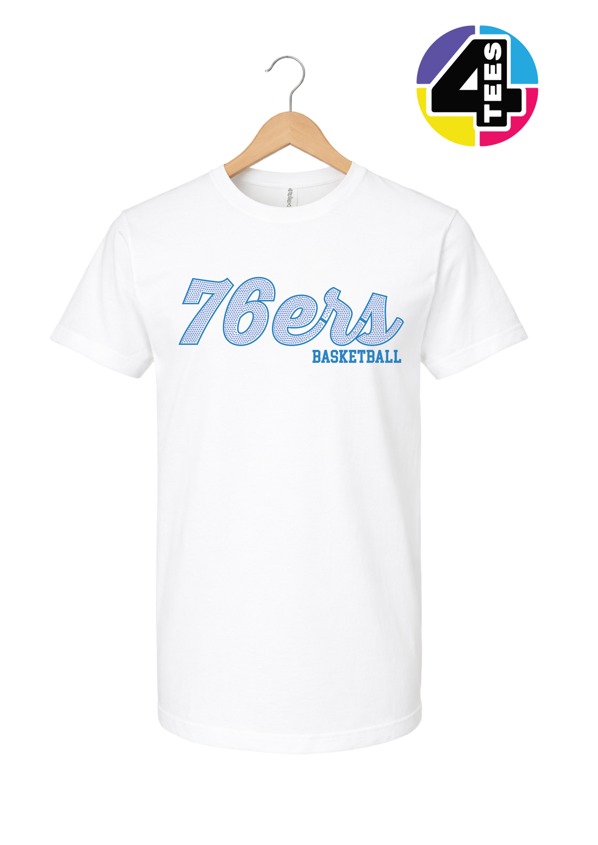 76ers Spangle Basketball Tee