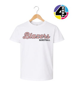 Blazers Spangle Basketball Youth Tee
