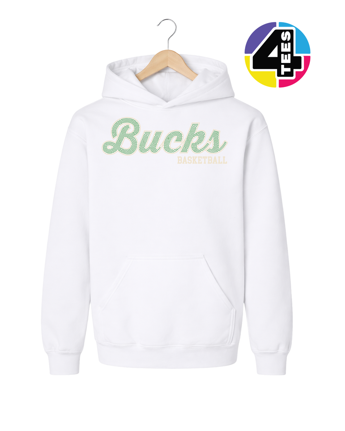 Bucks Spangle Basketball Youth Hoodie