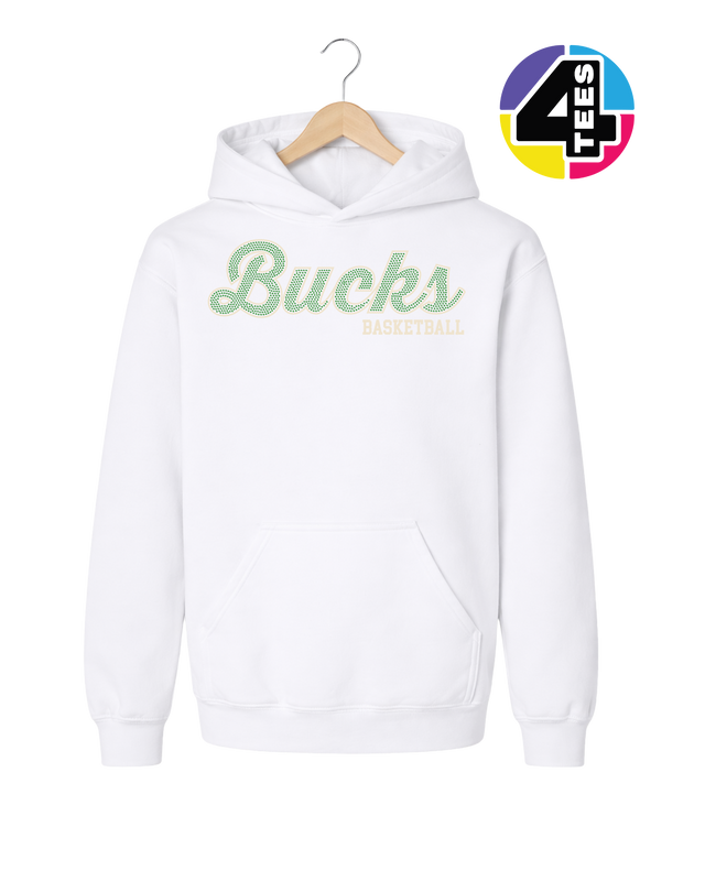 Bucks Spangle Basketball Youth Hoodie