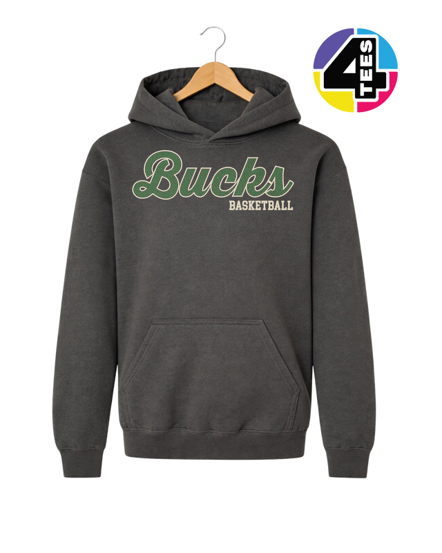 Bucks Spangle Basketball Youth Hoodie