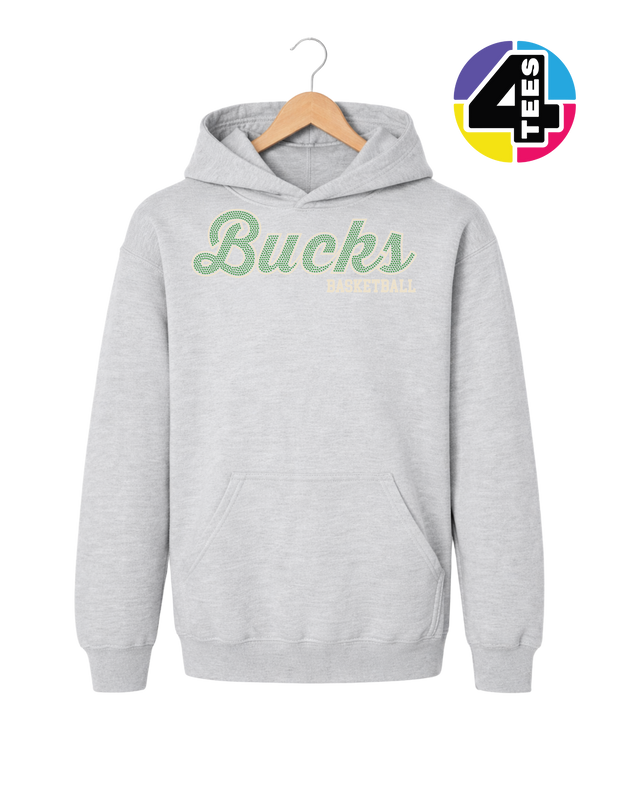 Bucks Spangle Basketball Youth Hoodie