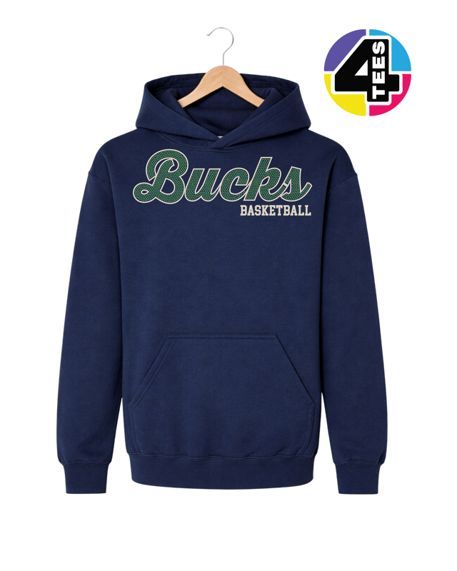 Bucks Spangle Basketball Youth Hoodie