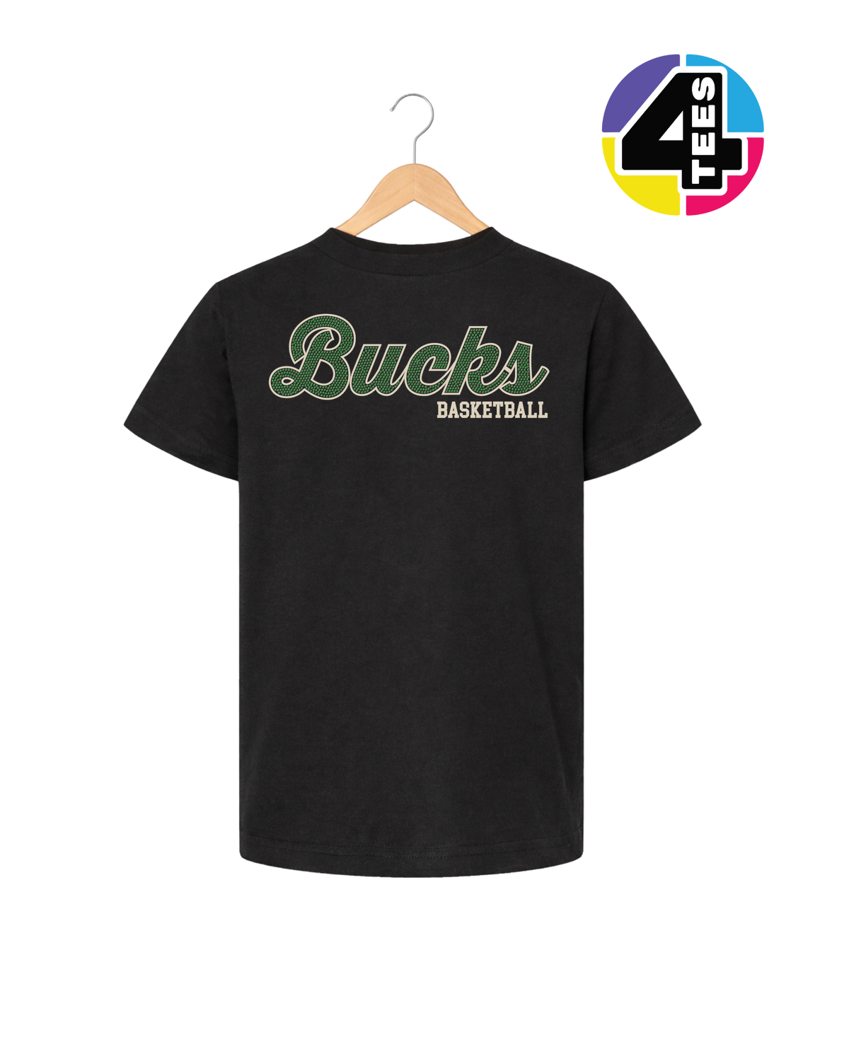 Bucks Spangle Basketball Youth Tee