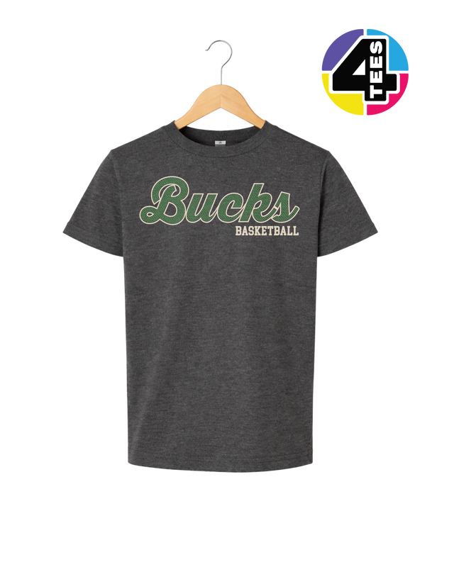 Bucks Spangle Basketball Youth Tee