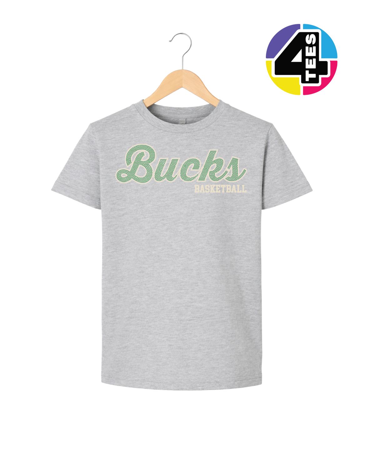 Bucks Spangle Basketball Youth Tee