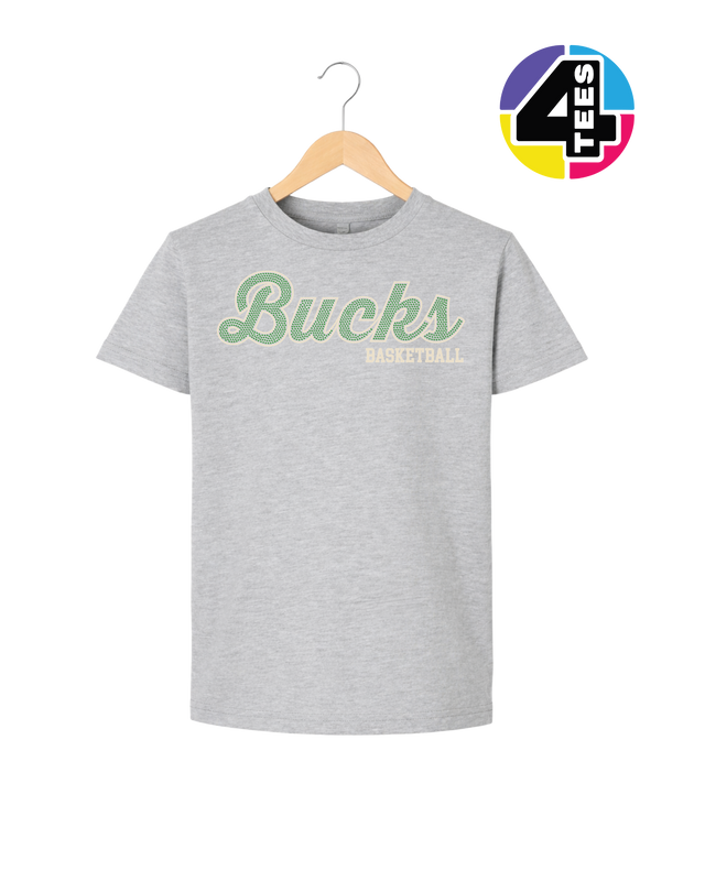 Bucks Spangle Basketball Youth Tee