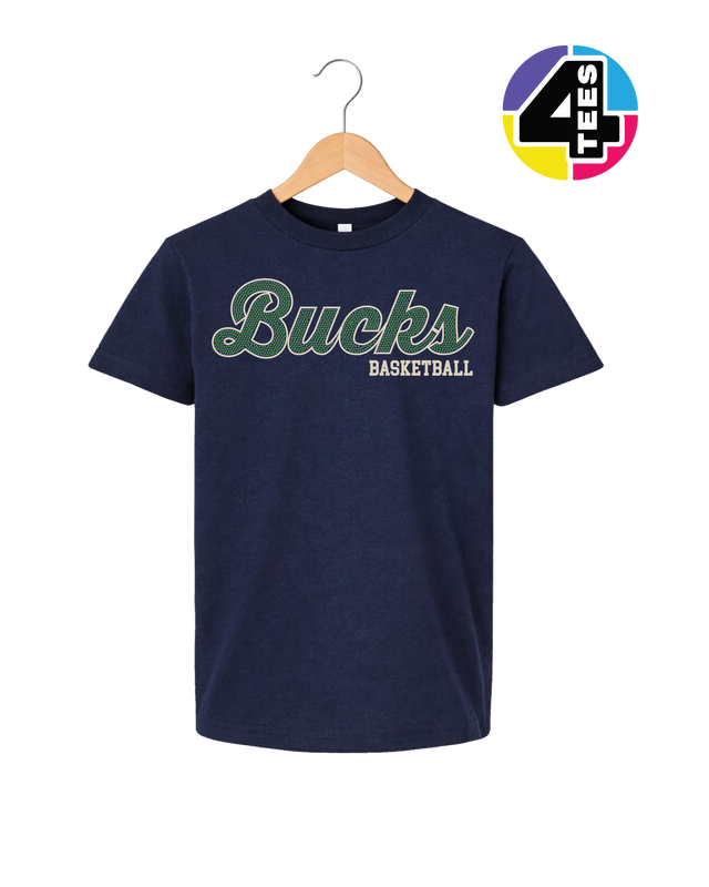 Bucks Spangle Basketball Youth Tee
