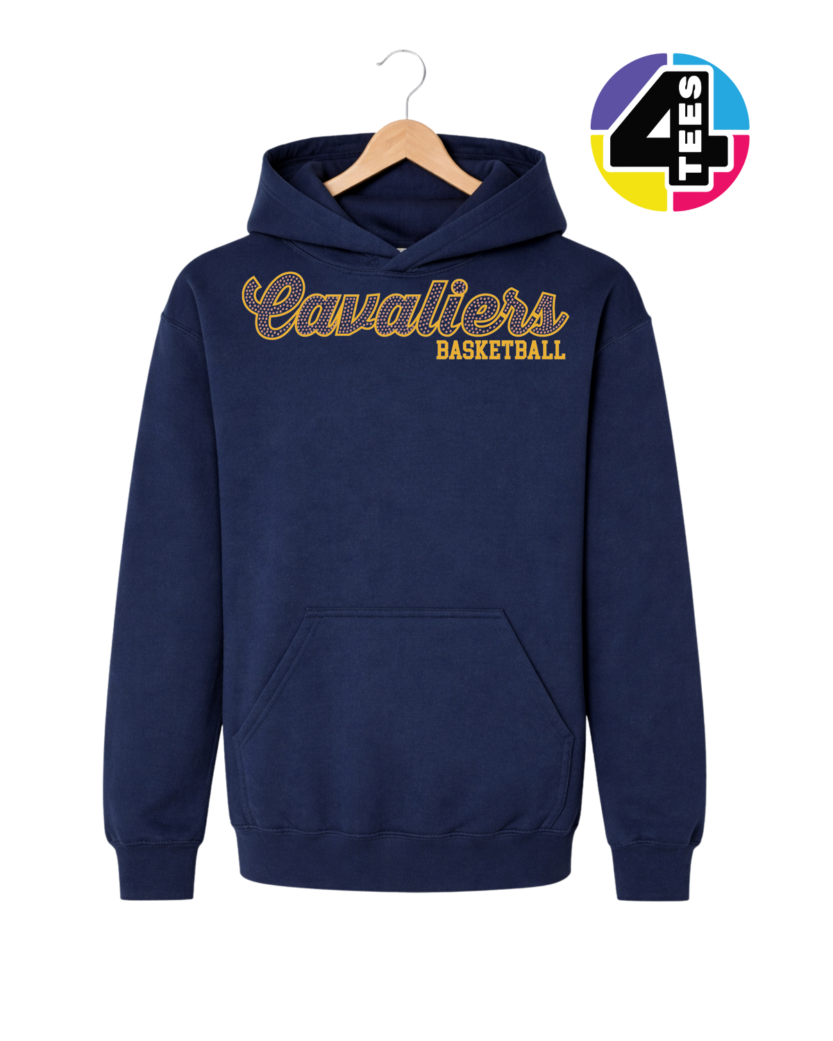 Cavaliers Spangle Basketball Youth Hoodie