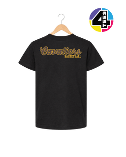 Cavaliers Spangle Basketball Youth Tee