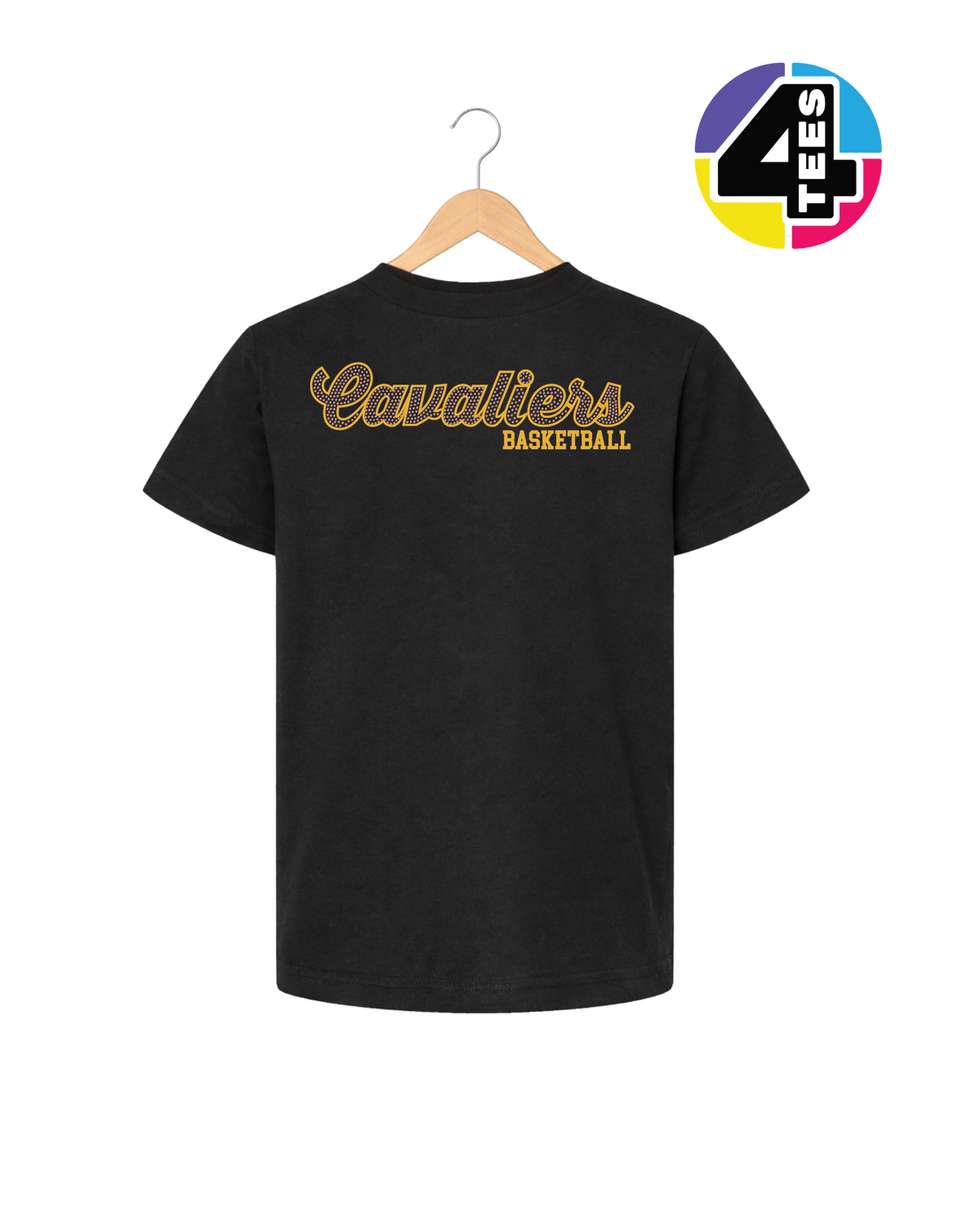 Cavaliers Spangle Basketball Youth Tee