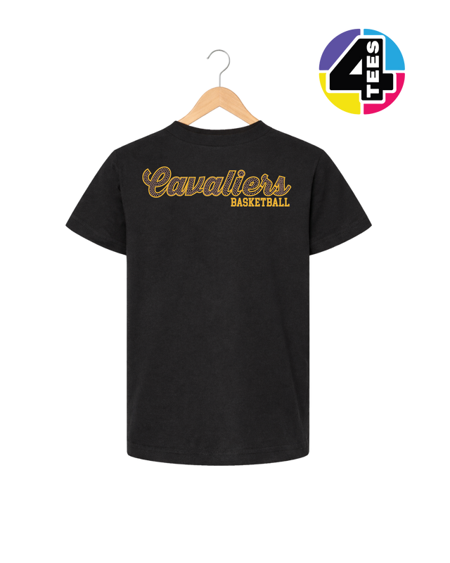 Cavaliers Spangle Basketball Youth Tee