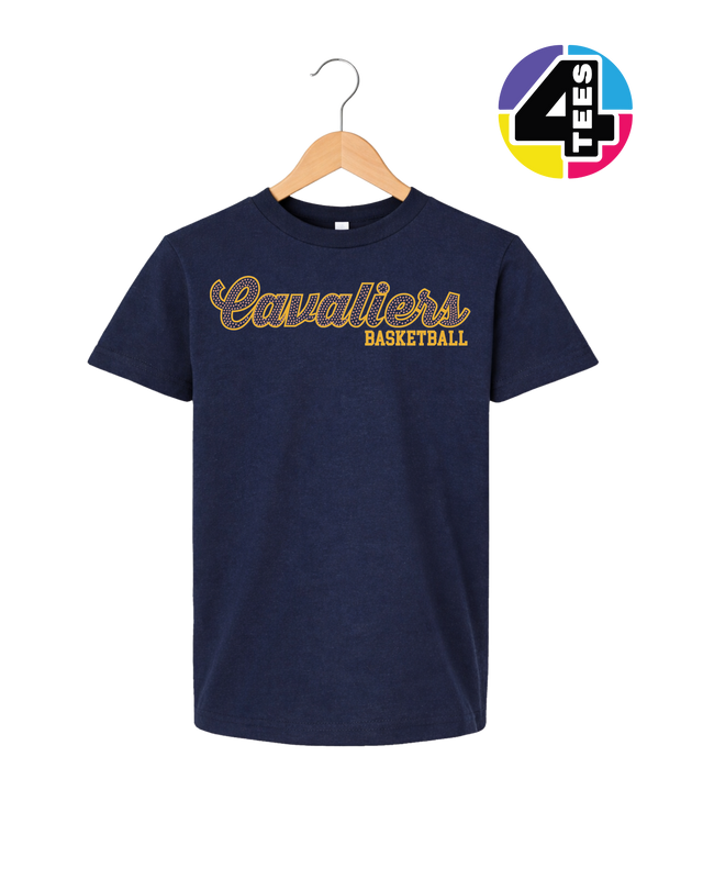 Cavaliers Spangle Basketball Youth Tee