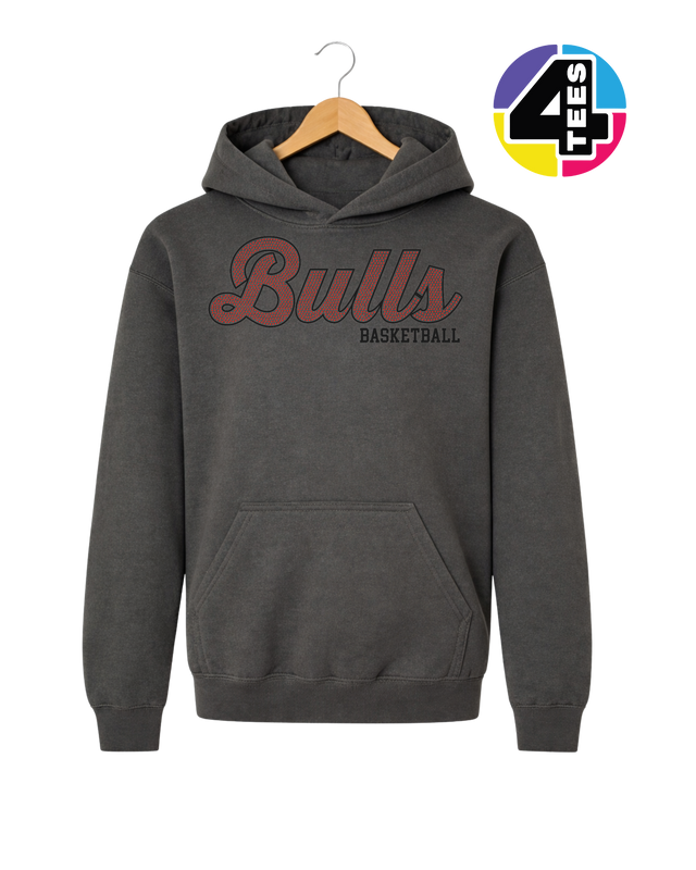 Bulls Spangle Basketball Youth Hoodie