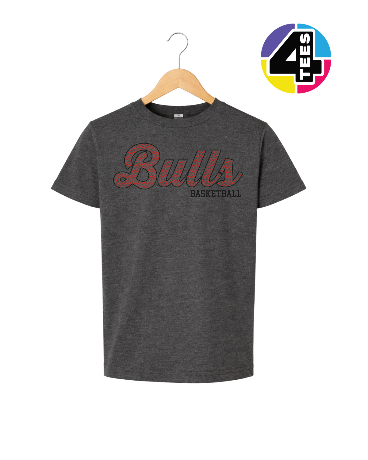 Bulls Spangle Basketball Youth Tee
