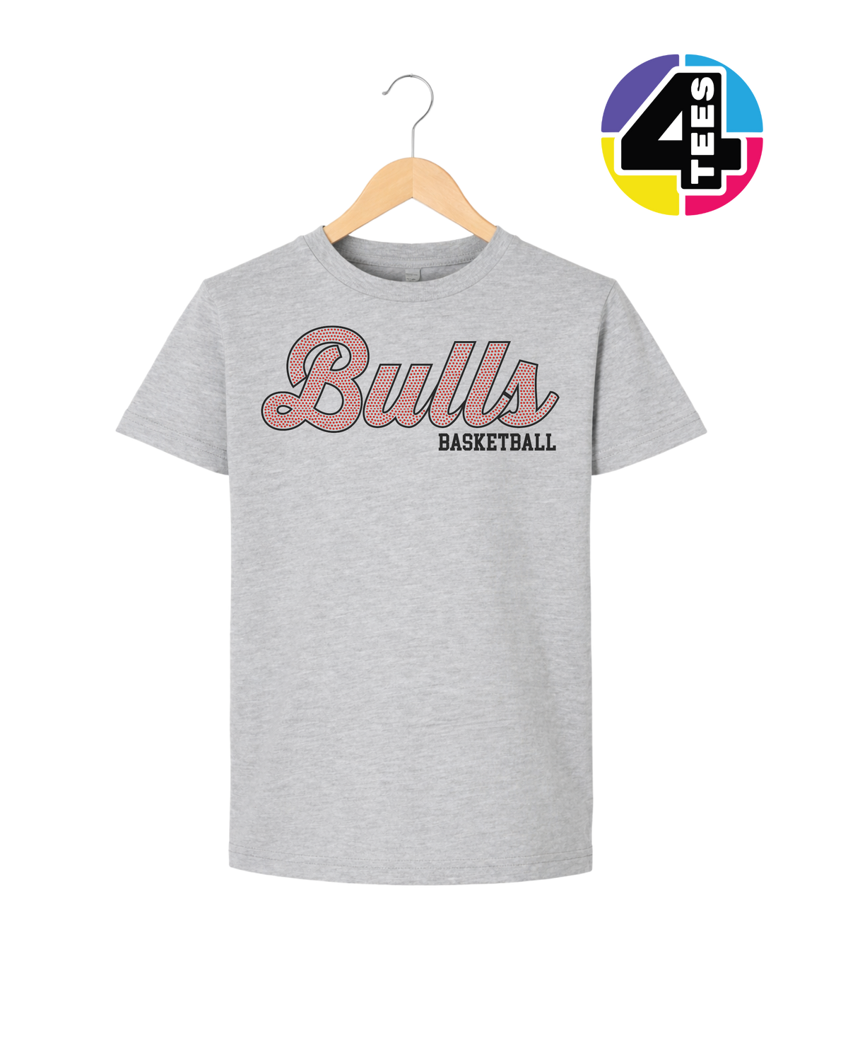 Bulls Spangle Basketball Youth Tee