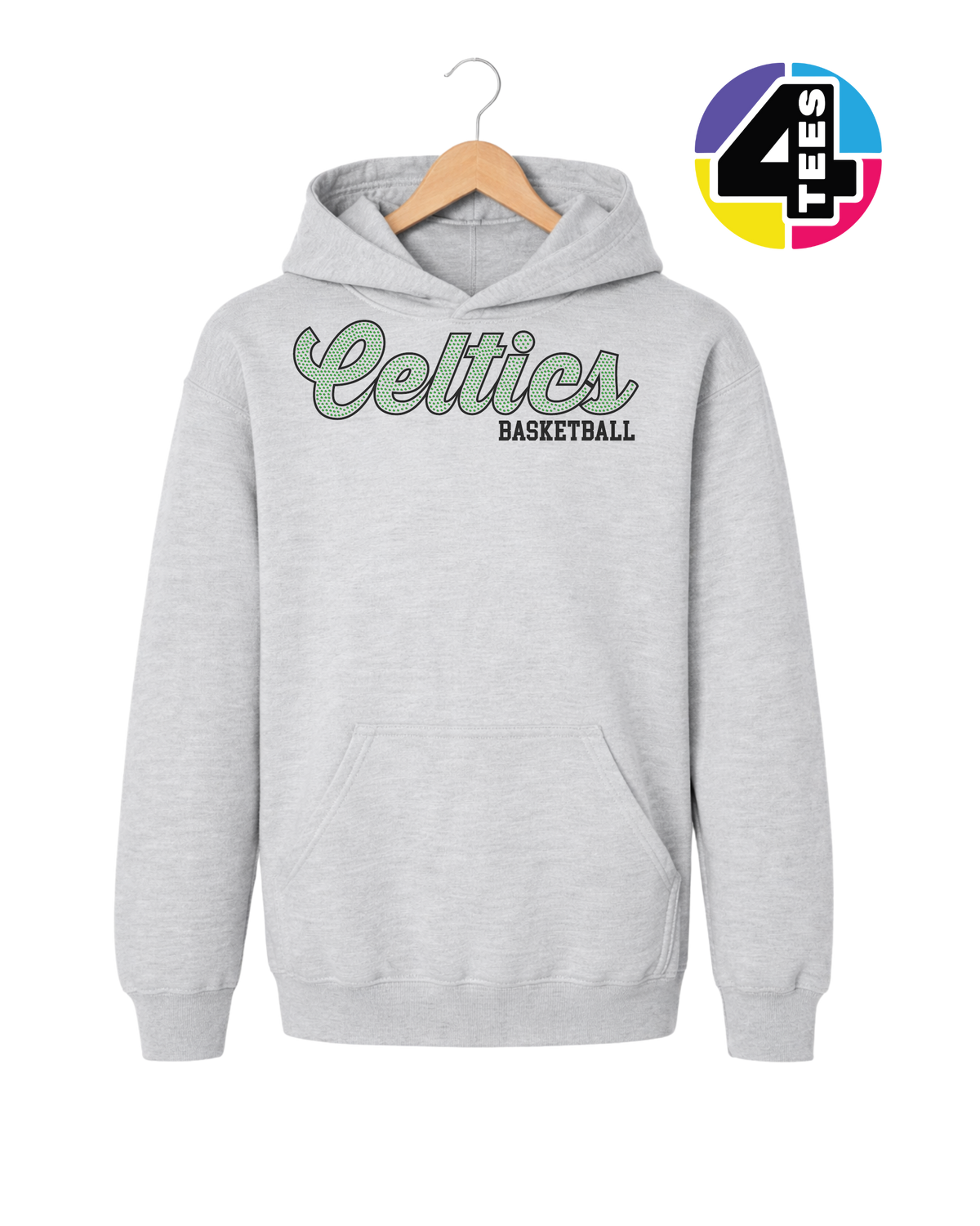 Celtics Spangle Basketball Youth Hoodie