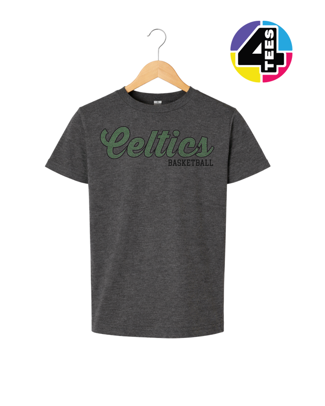 Celtics Spangle Basketball Youth Tee