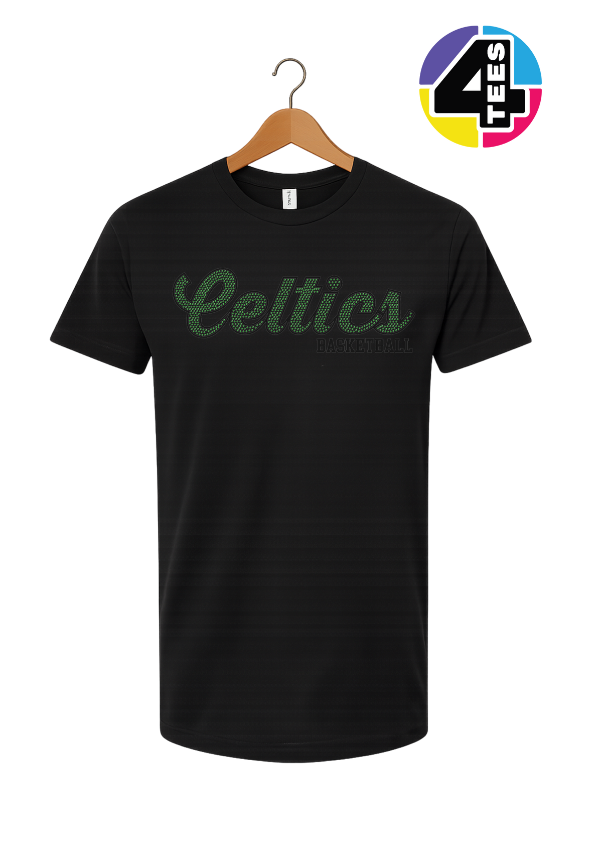 Celtics Spangle Basketball Tee