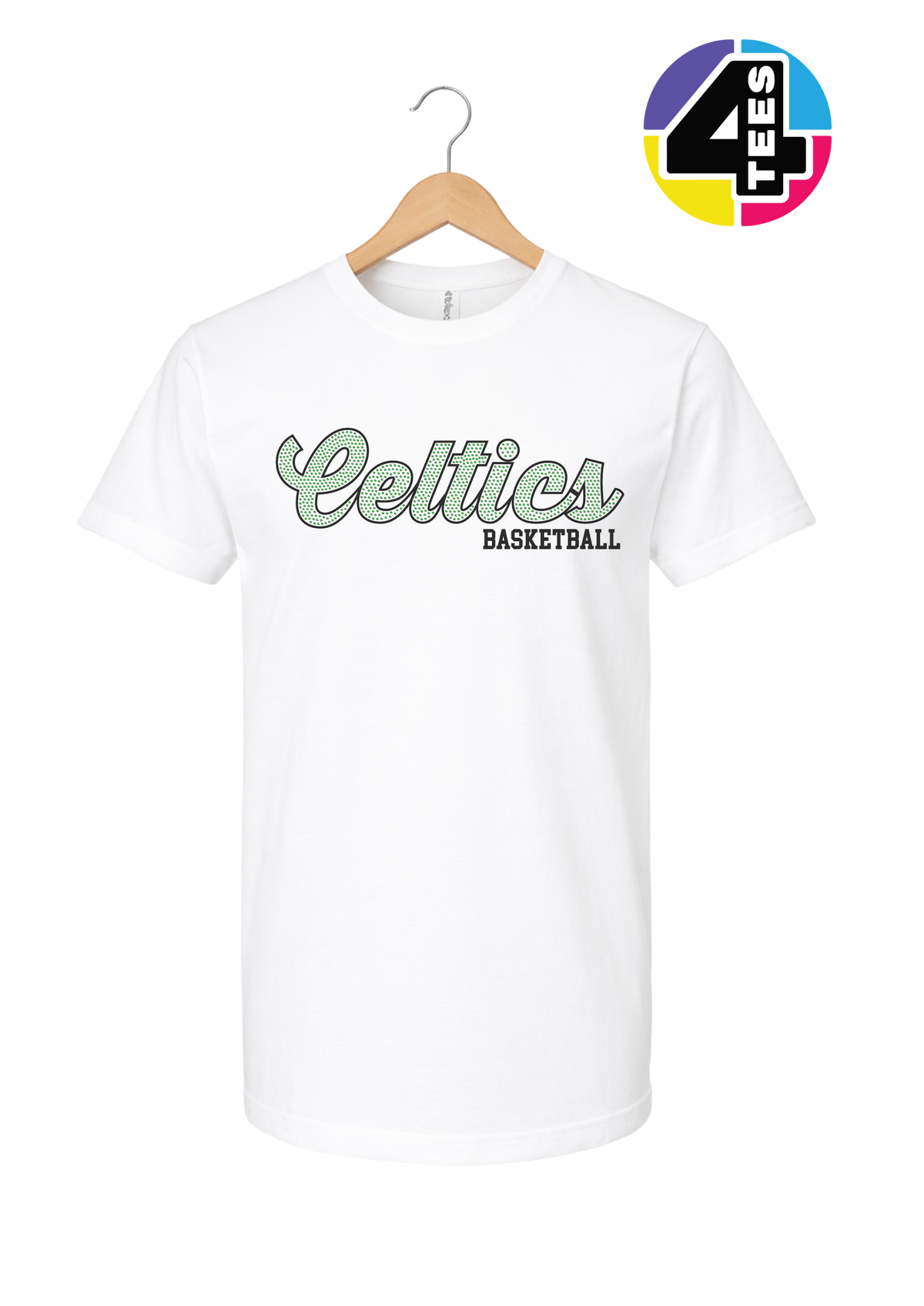 Celtics Spangle Basketball Tee